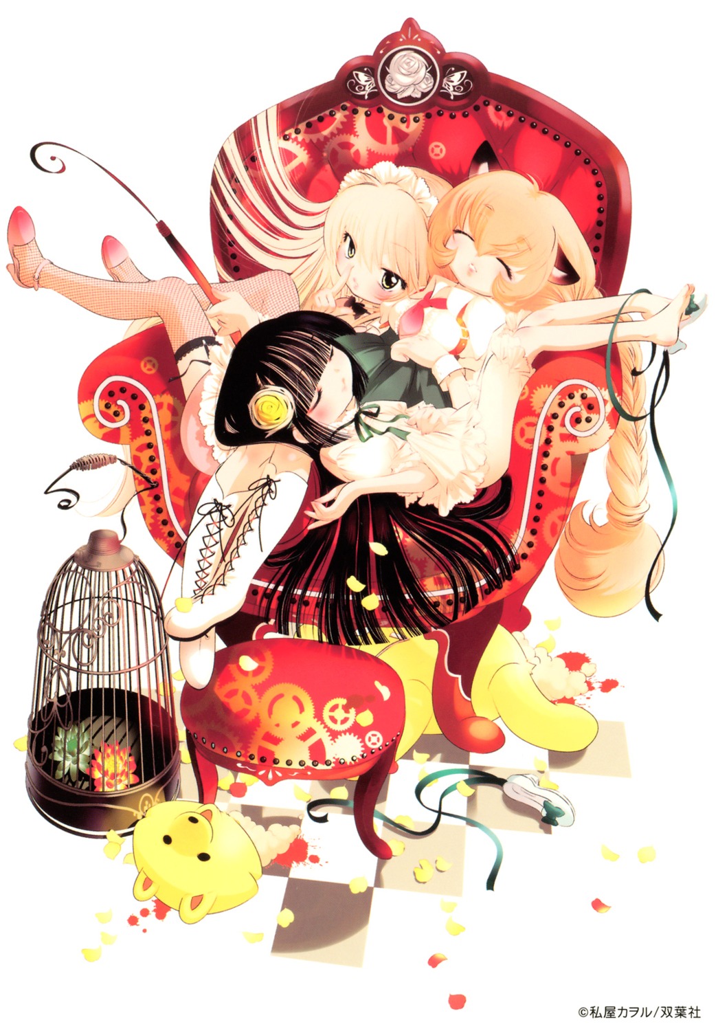 kagami_kuro kodomo_no_jikan kokonoe_rin lolita_fashion usa_mimi watashiya_kaworu