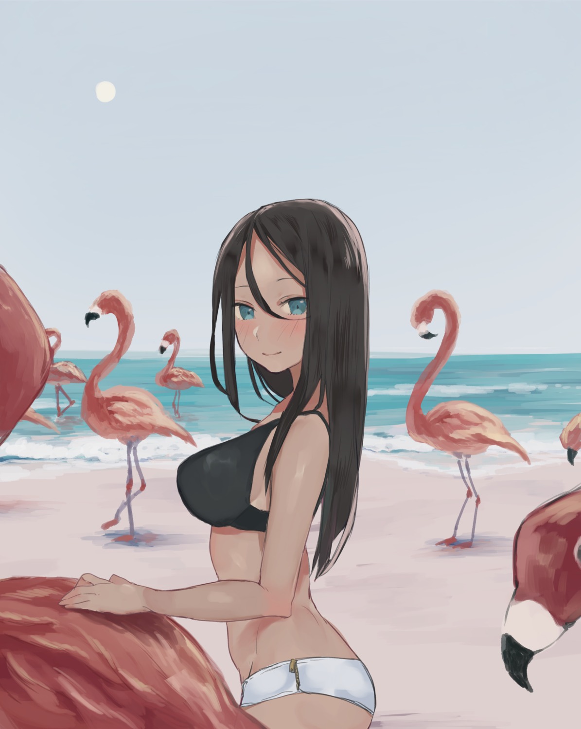 bikini school_girl_strikers shiranui_hazuki swimsuits uni_(omochi_unicorn)