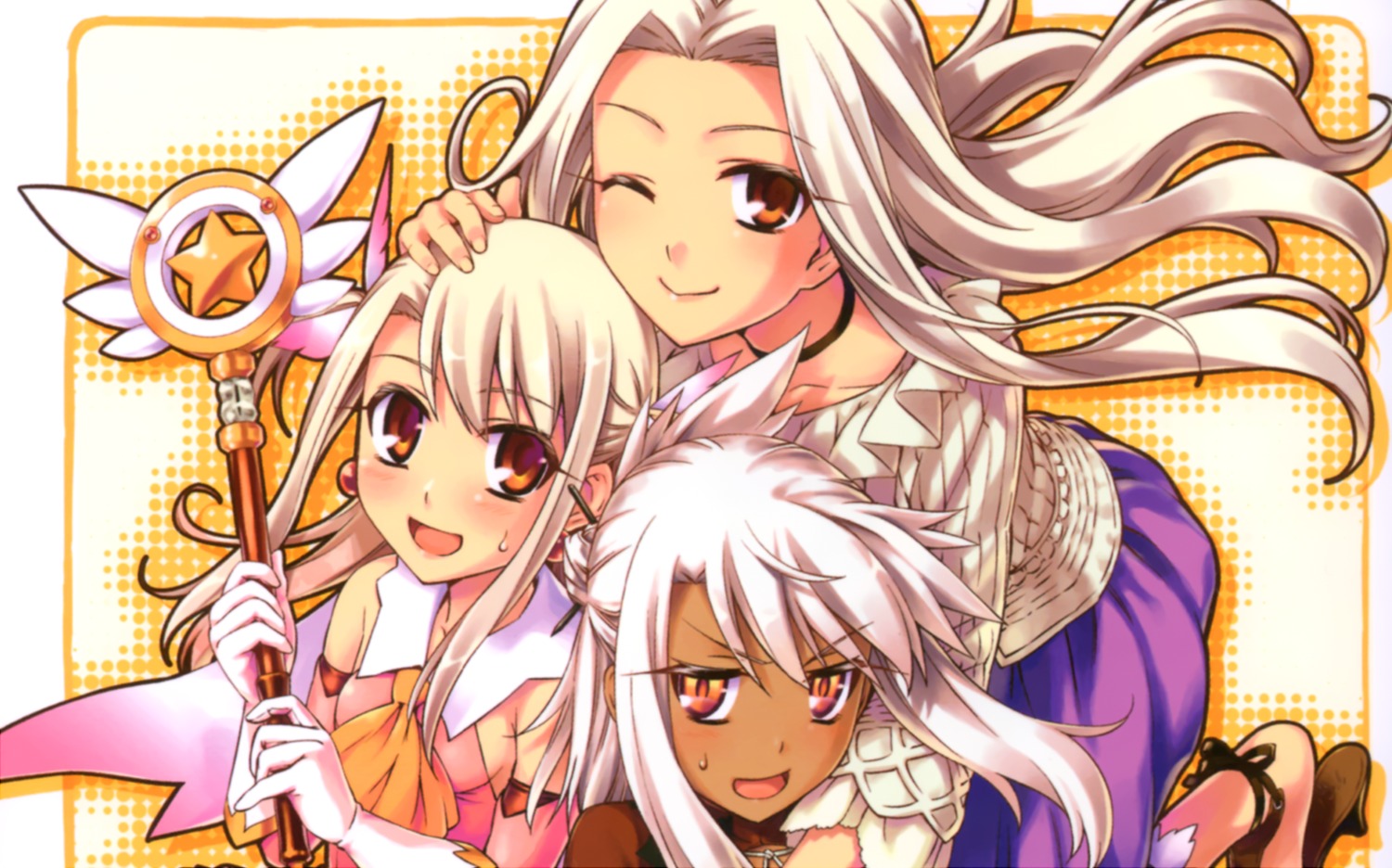 chloe_von_einzbern fate/kaleid_liner_prisma_illya fate/stay_night hiroyama_hiroshi illyasviel_von_einzbern irisviel_von_einzbern type-moon