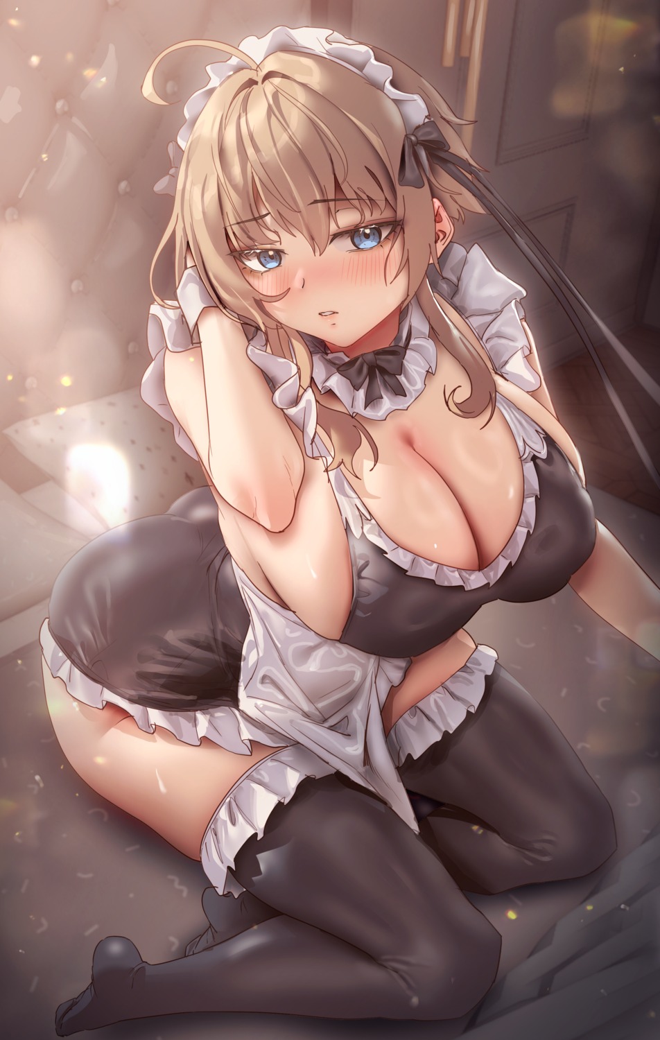 maid muloli no_bra thighhighs