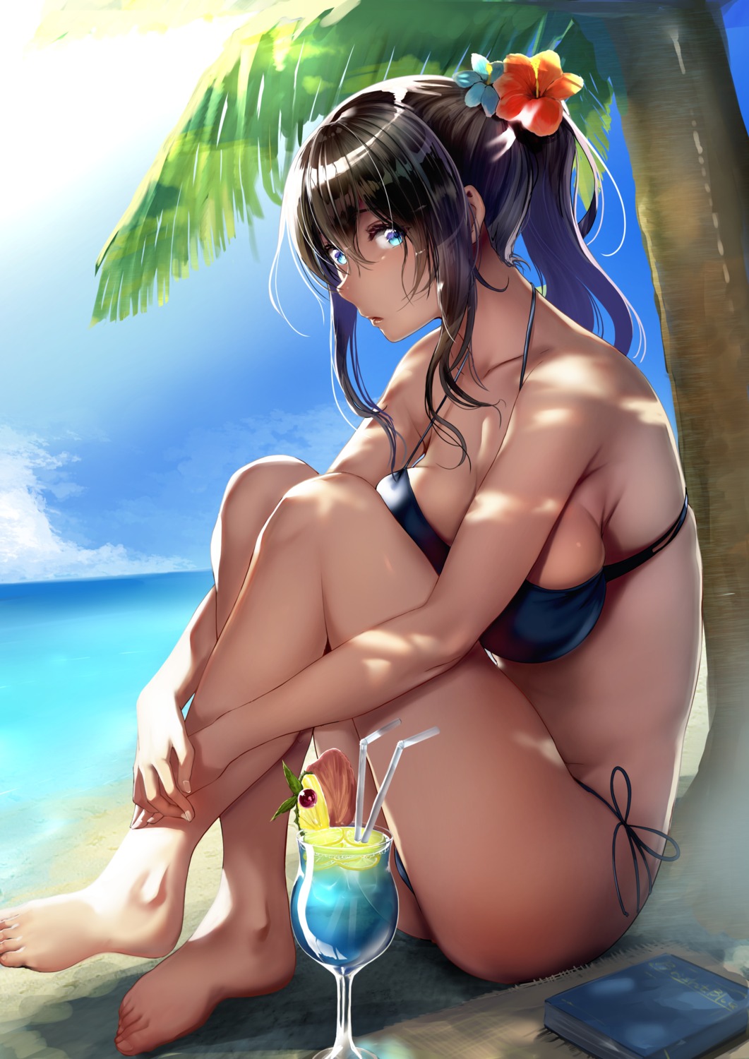 bikini breast_hold cleavage nohito sagisawa_fumika swimsuits the_idolm@ster the_idolm@ster_cinderella_girls