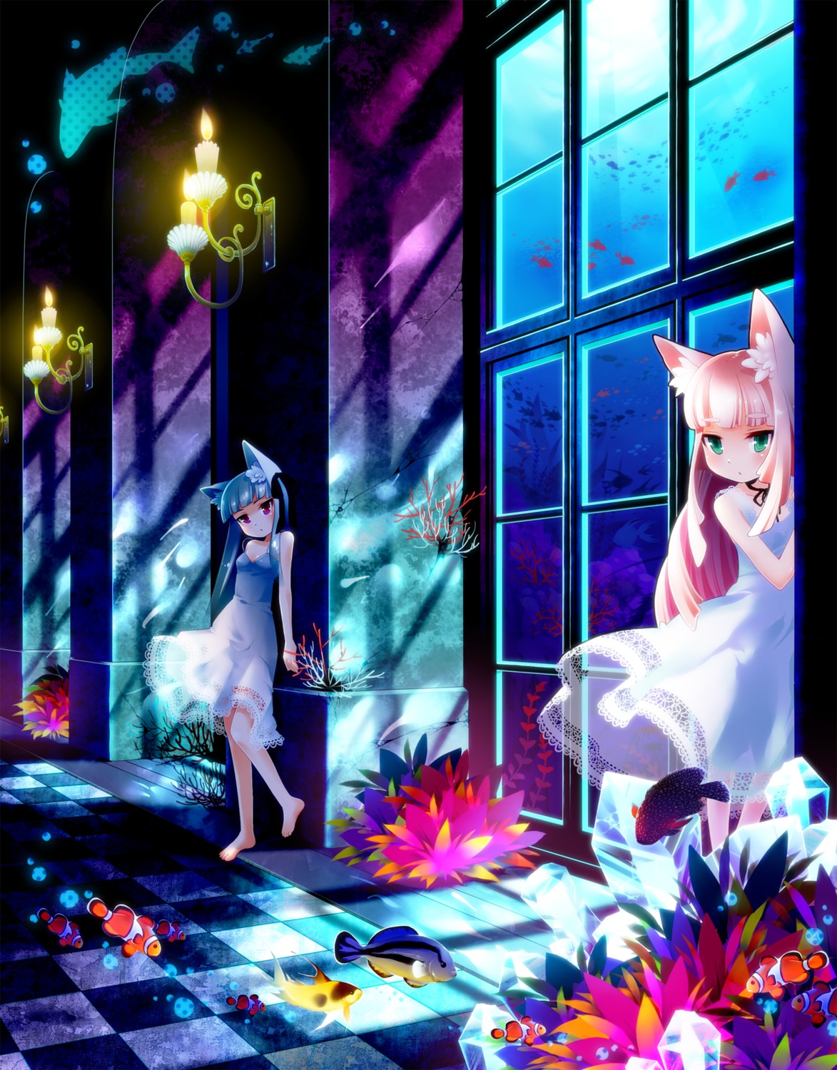 animal_ears dress nekomimi summer_dress tanaka_nyan