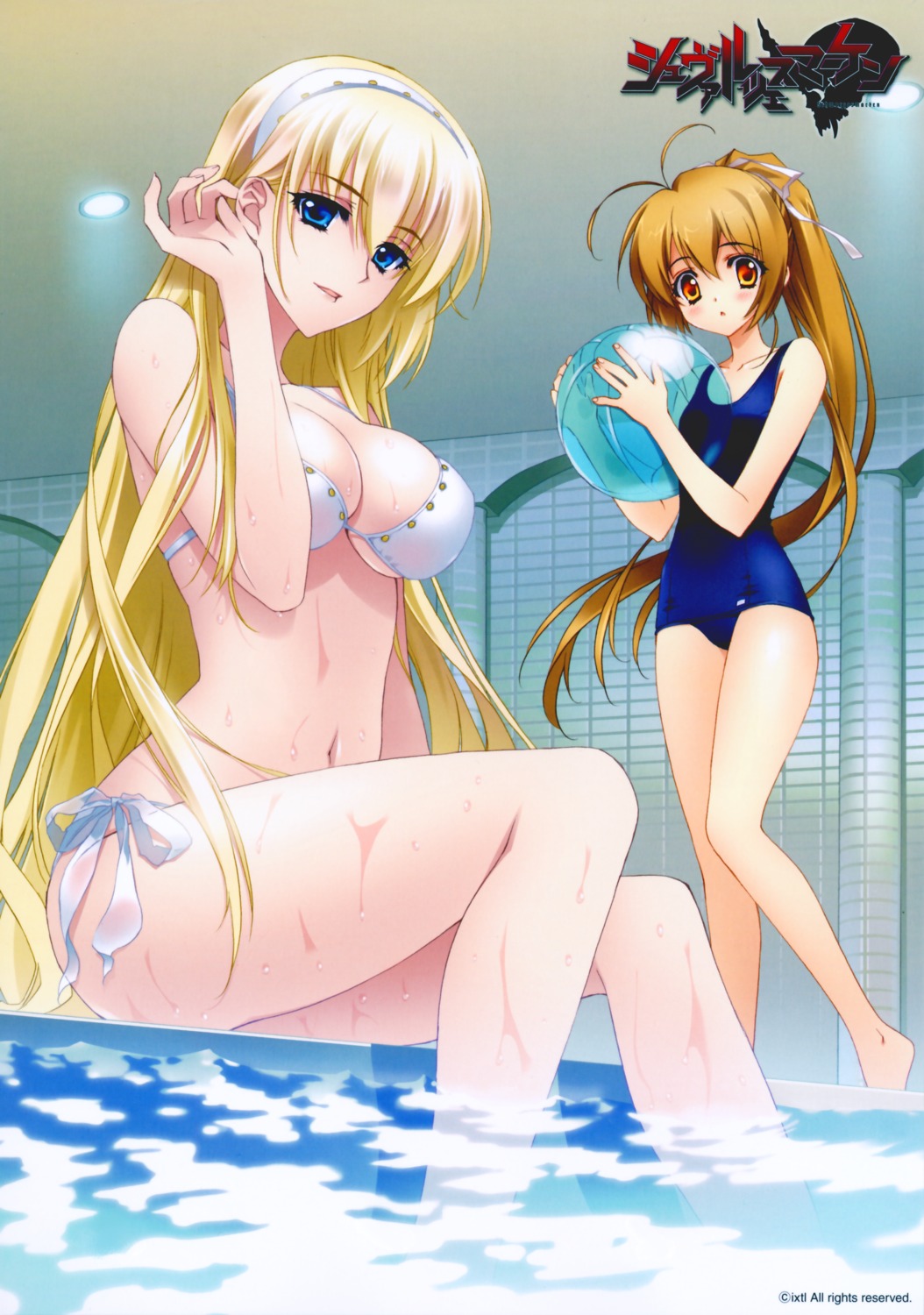 bikini carnelian cleavage fixed irisdina_bernhard katia_waldheim muvluv school_swimsuit schwarzesmarken swimsuits underboob wet