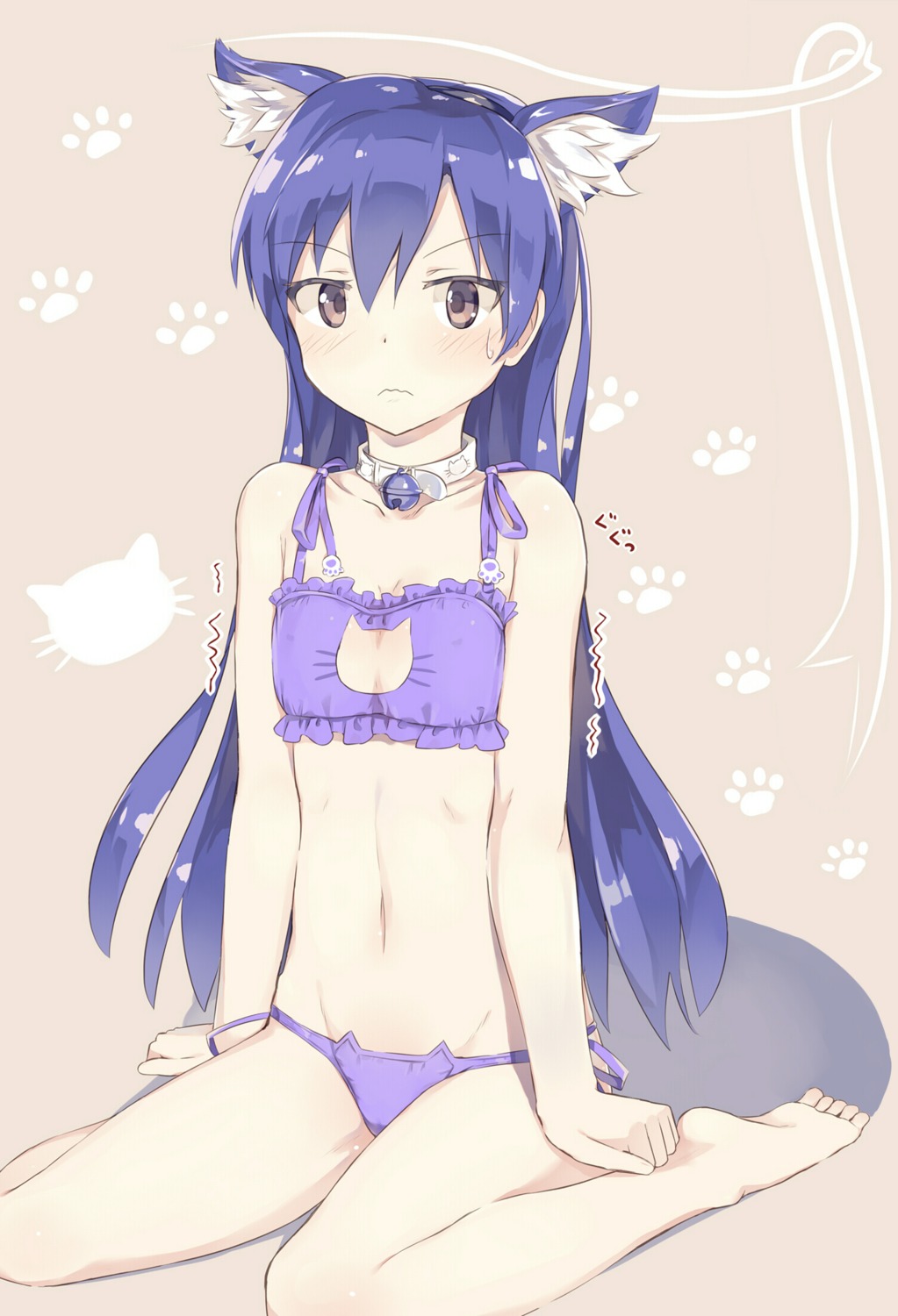 animal_ears cameltoe cleavage kisaragi_chihaya lingerie nekomimi pantsu seneto string_panties the_idolm@ster