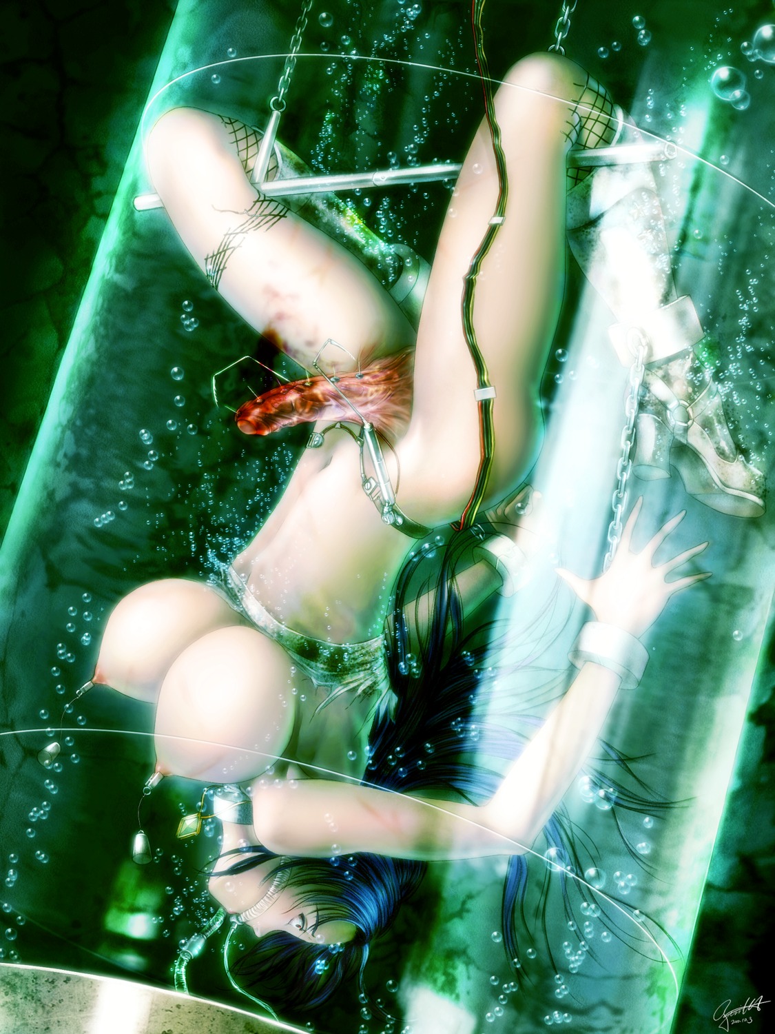 extreme_content futanari guro miura_azusa naked nipples s_zenith_lee the_idolm@ster trap