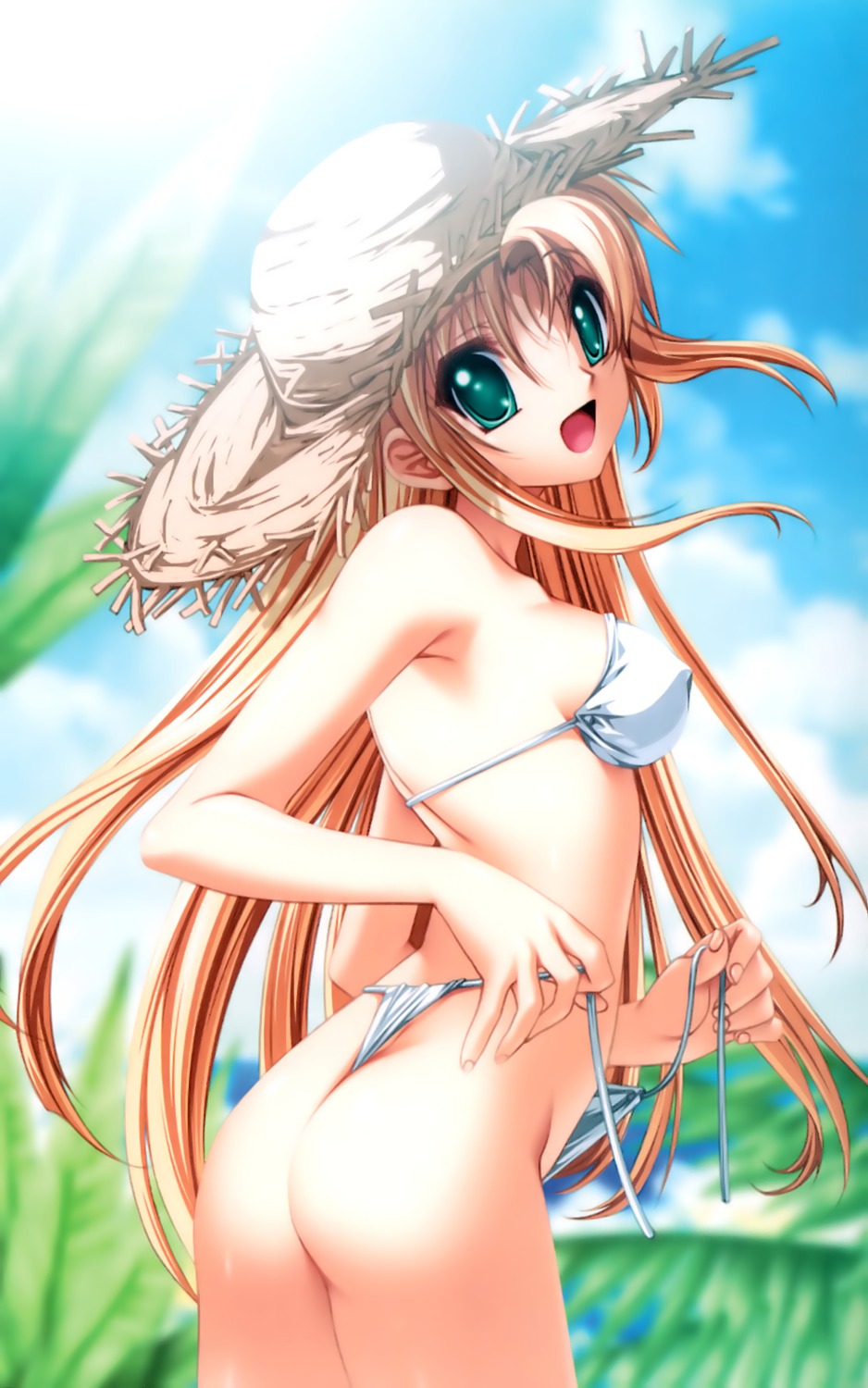 ass axl bikini erect_nipples kasugazaki_yukino koisuru_otome_to_syugo_no_tate senomoto_hisashi swimsuits undressing