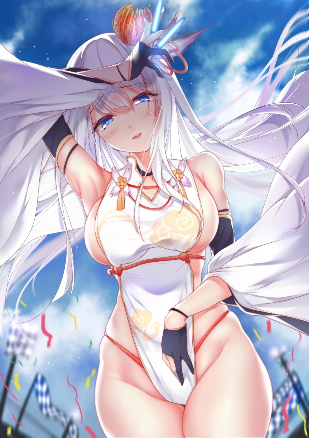 azur_lane chengcheng2b japanese_clothes no_bra pantsu shoukaku_(azur_lane)