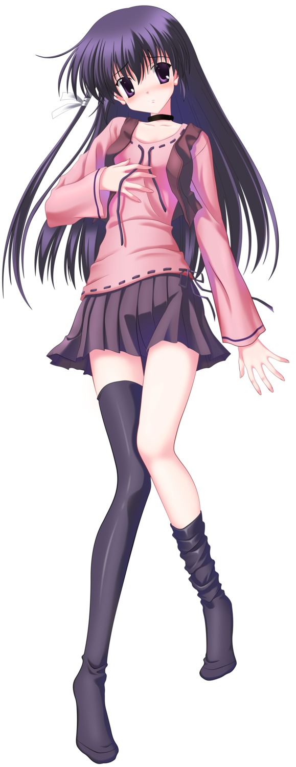 nanao_naru shihou_matsuri sola thighhighs vector_trace