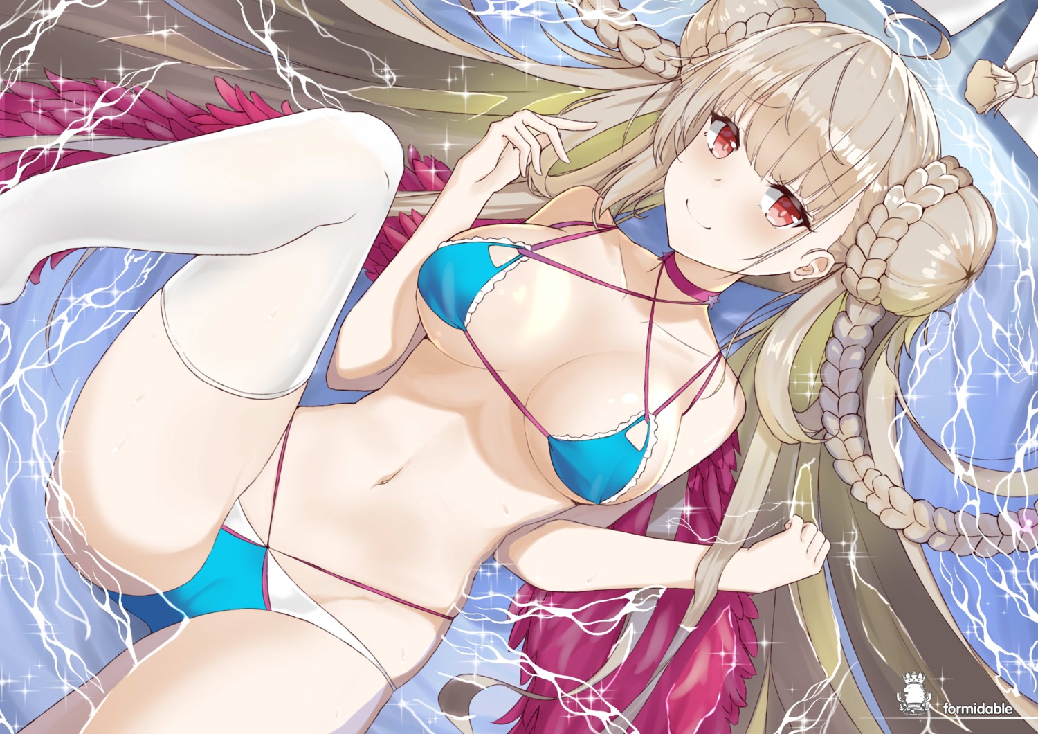 azur_lane bikini cameltoe formidable_(azur_lane) swimsuits tagme wet