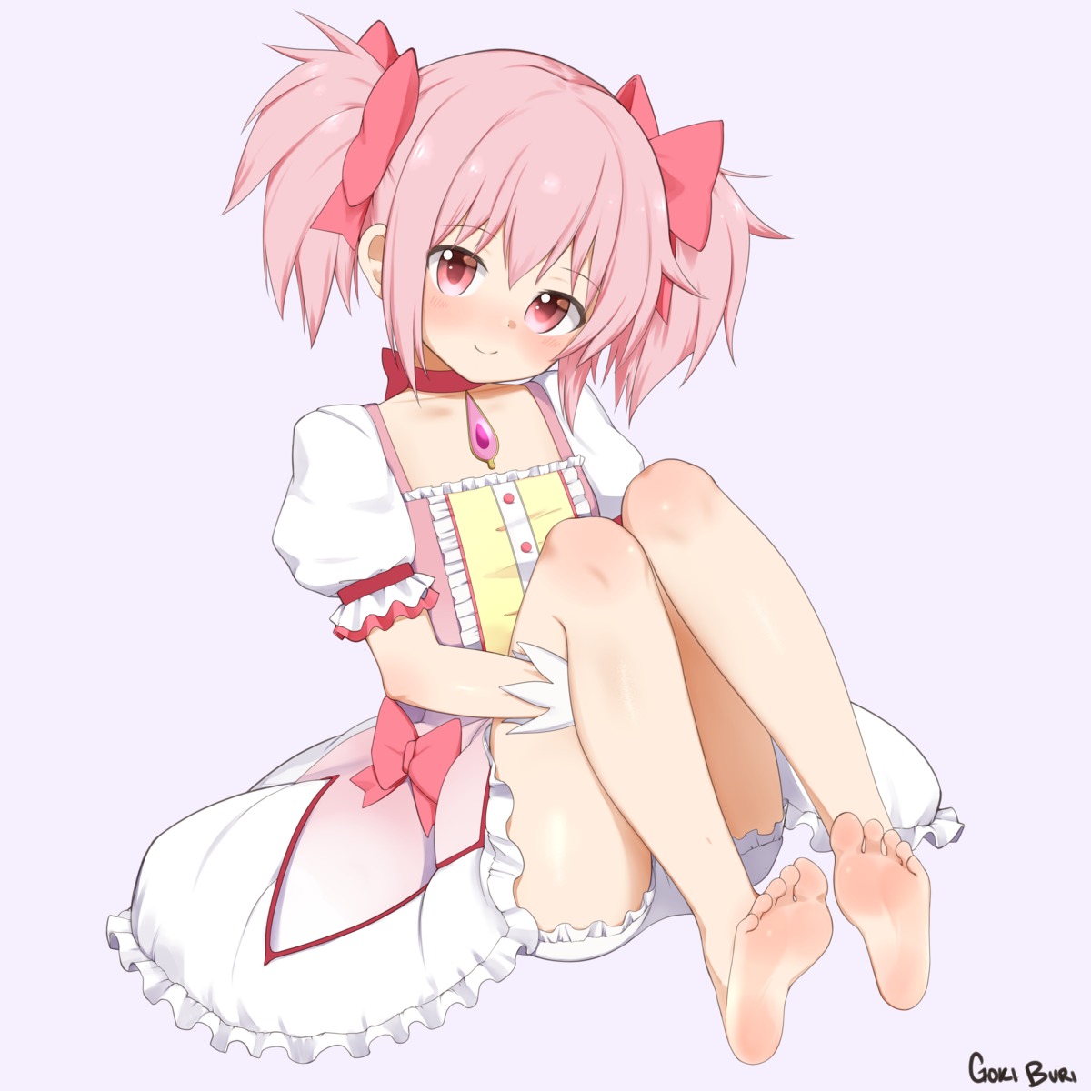 bloomers dress feet goki_buri kaname_madoka loli lolita_fashion pantsu puella_magi_madoka_magica skirt_lift