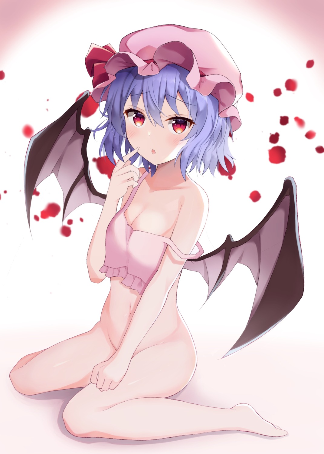 bottomless lingerie remilia_scarlet touhou utekiro wings