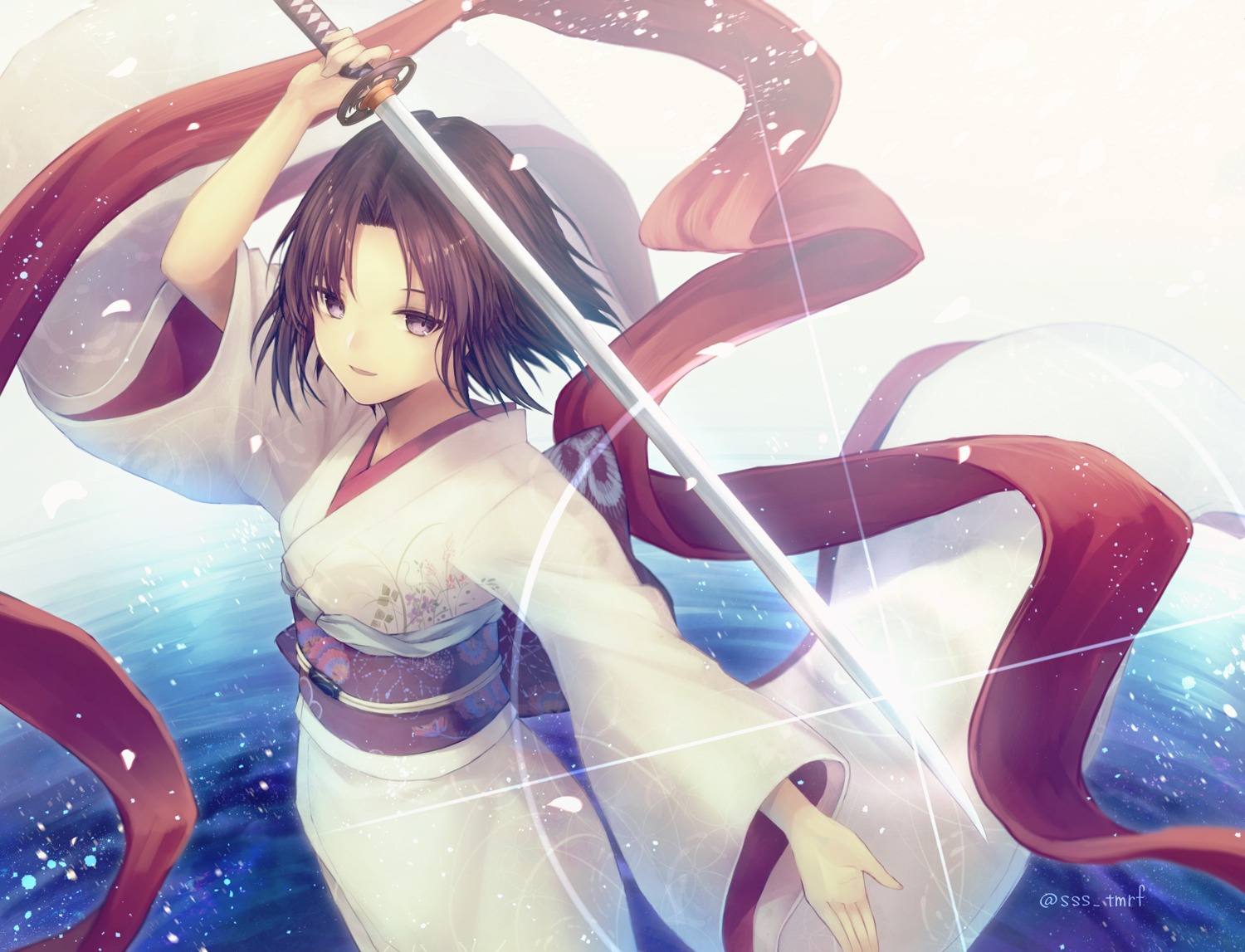 fewlio kara_no_kyoukai kimono ryougi_shiki sword
