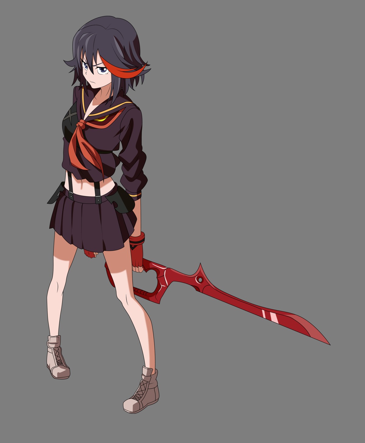 kill_la_kill matoi_ryuuko sword transparent_png vector_trace