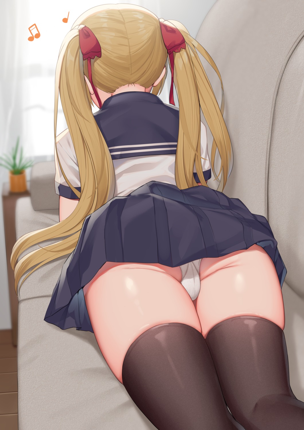 alexmaster ass pantsu seifuku skirt_lift thighhighs