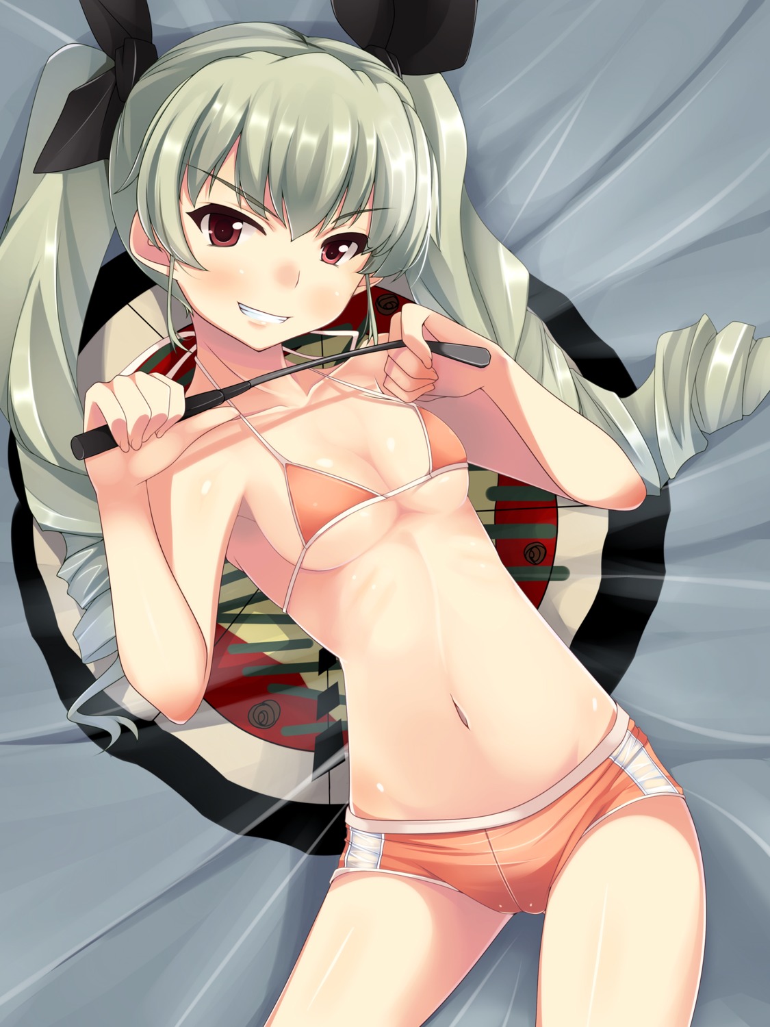 anchovy cleavage girls_und_panzer nksk underboob