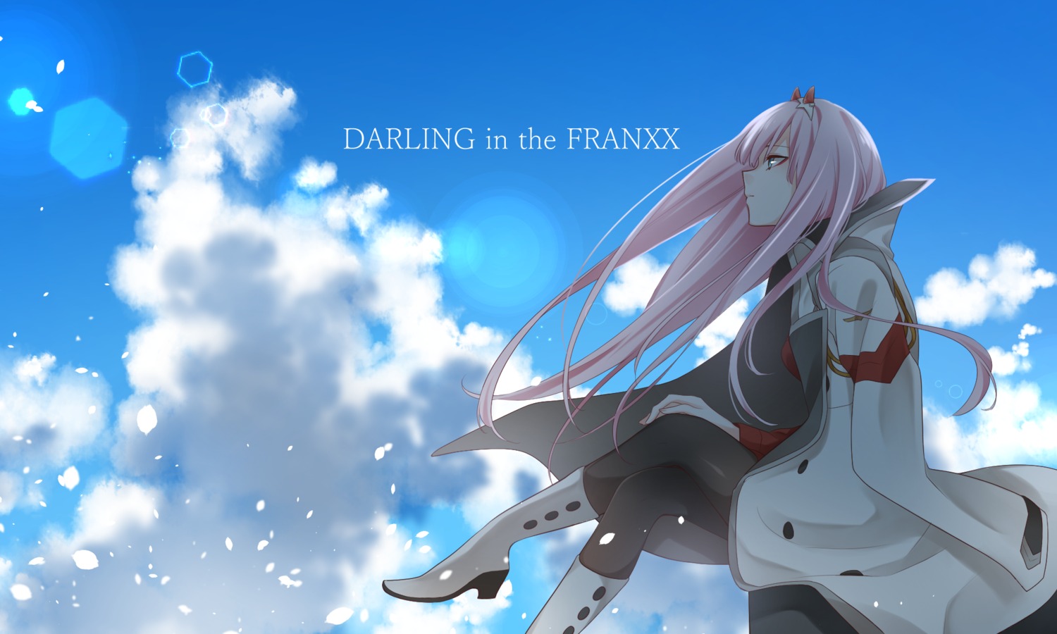 aoki_kei darling_in_the_franxx heels horns pantyhose uniform zero_two_(darling_in_the_franxx)