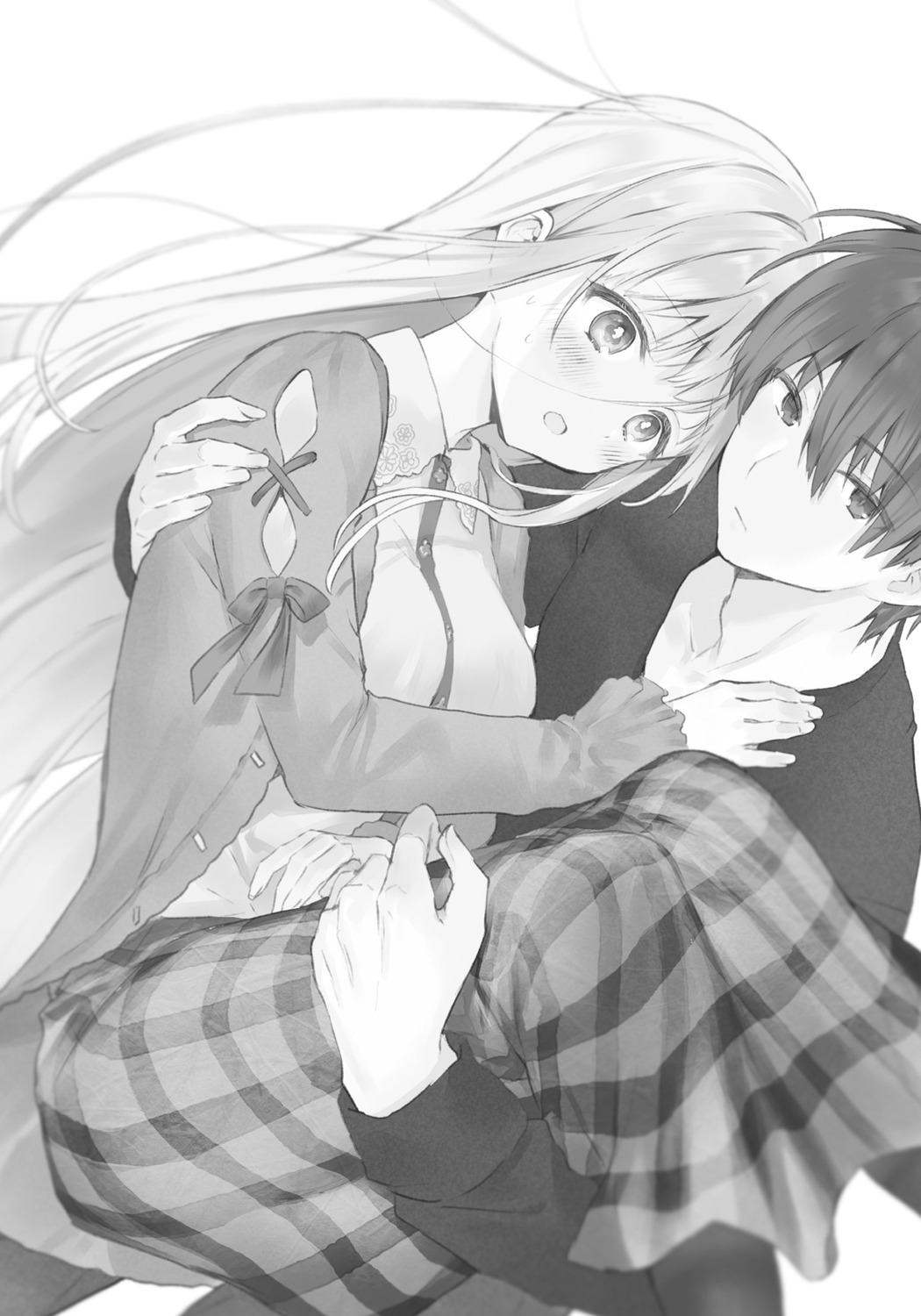 fujimiya_amane hanekoto monochrome otonari_no_tenshi-sama_ni_itsunomanika_dame_ningen_ni_sareteita_ken shiina_mahiru