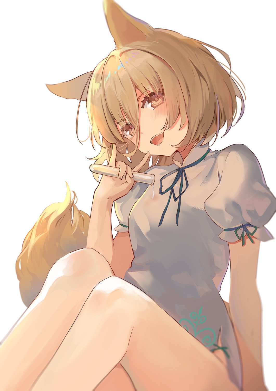 animal_ears chinadress kita_(kitairoha) kitsune kudamaki_tsukasa tail touhou