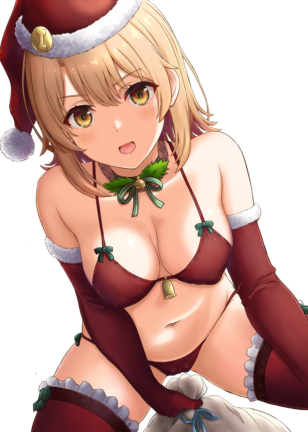 bikini cameltoe christmas erect_nipples inanaki_shiki isshiki_iroha swimsuits thighhighs yahari_ore_no_seishun_lovecome_wa_machigatteiru.