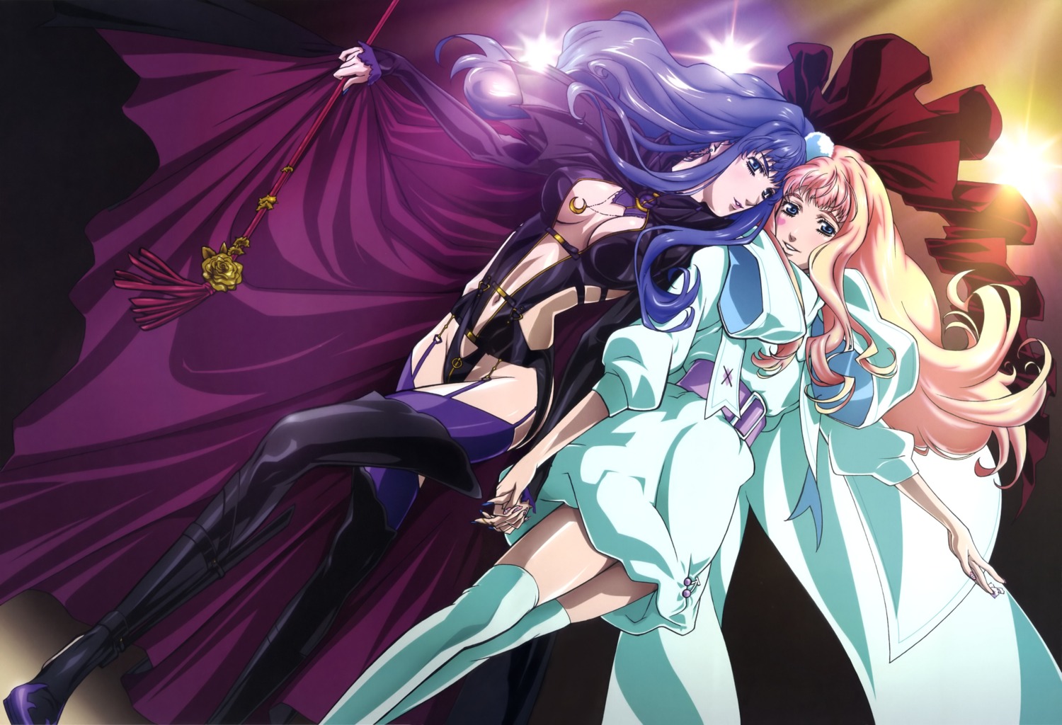 cleavage macross macross_frontier marufuji_hirotaka sheryl_nome thighhighs