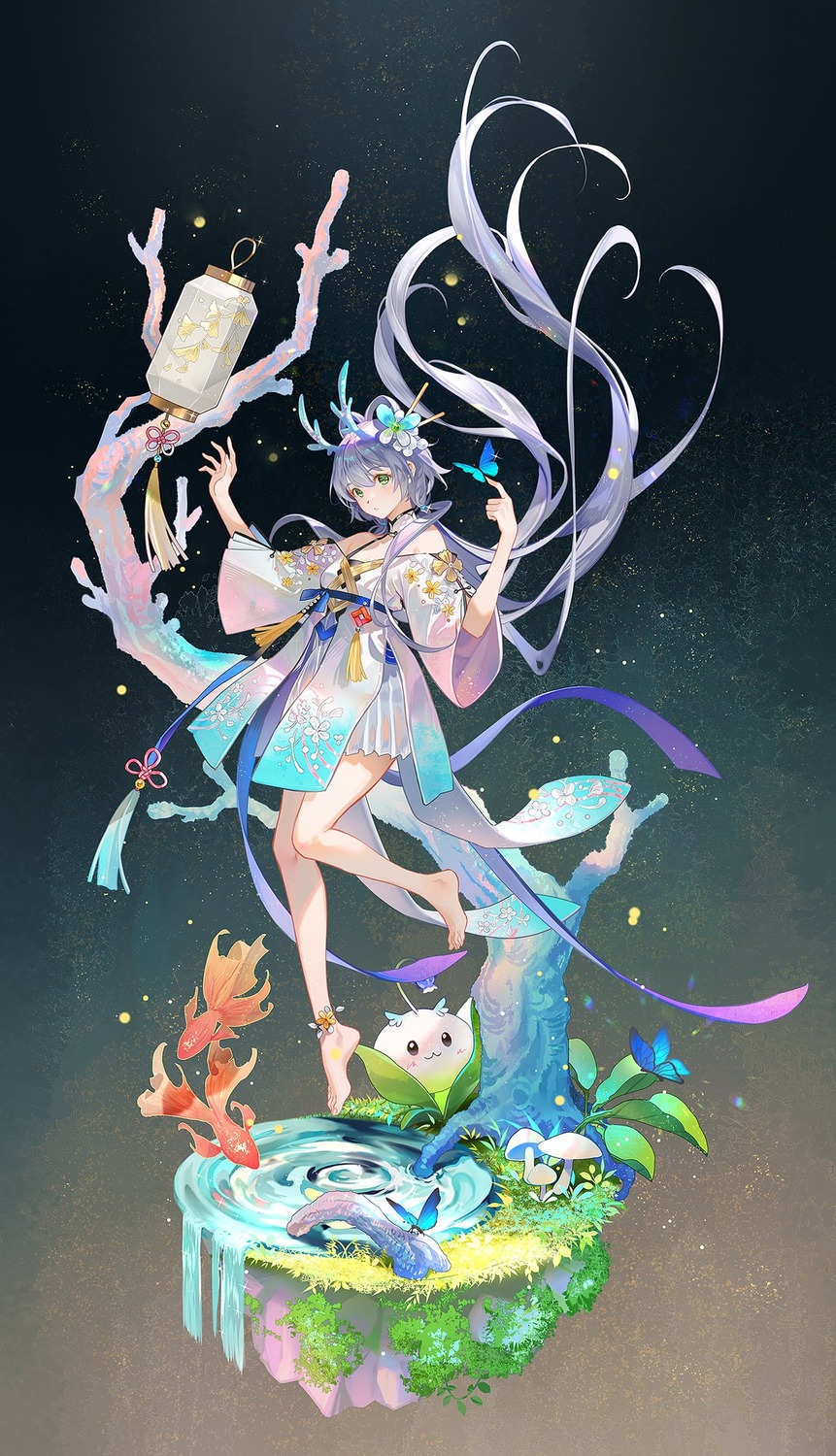 asian_clothes horns luo_tianyi see_through tidsean vocaloid