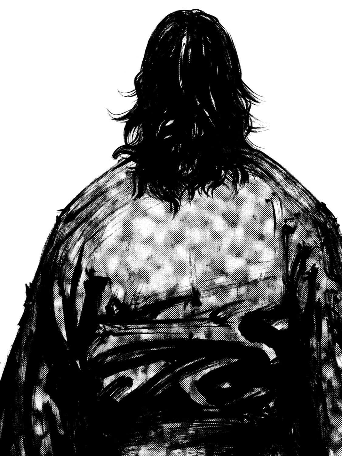 inoue_takehiko male monochrome vagabond