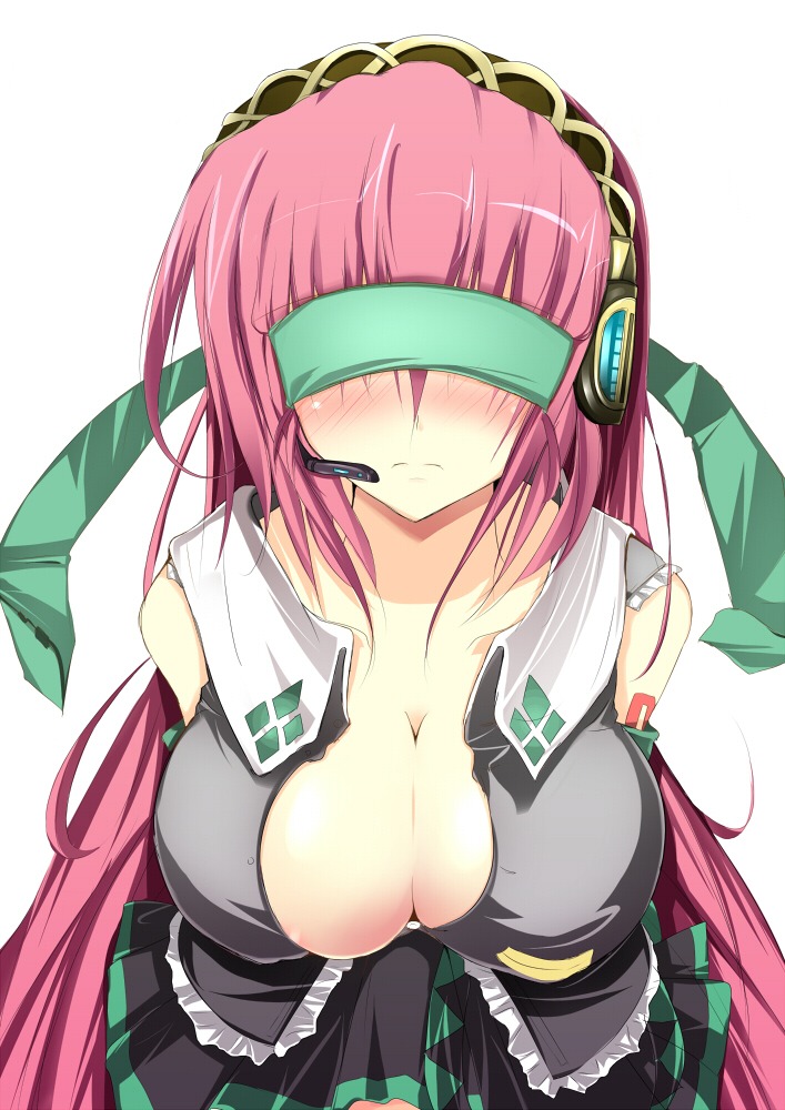 areola cleavage kishiki_kanmitsu megurine_luka vocaloid