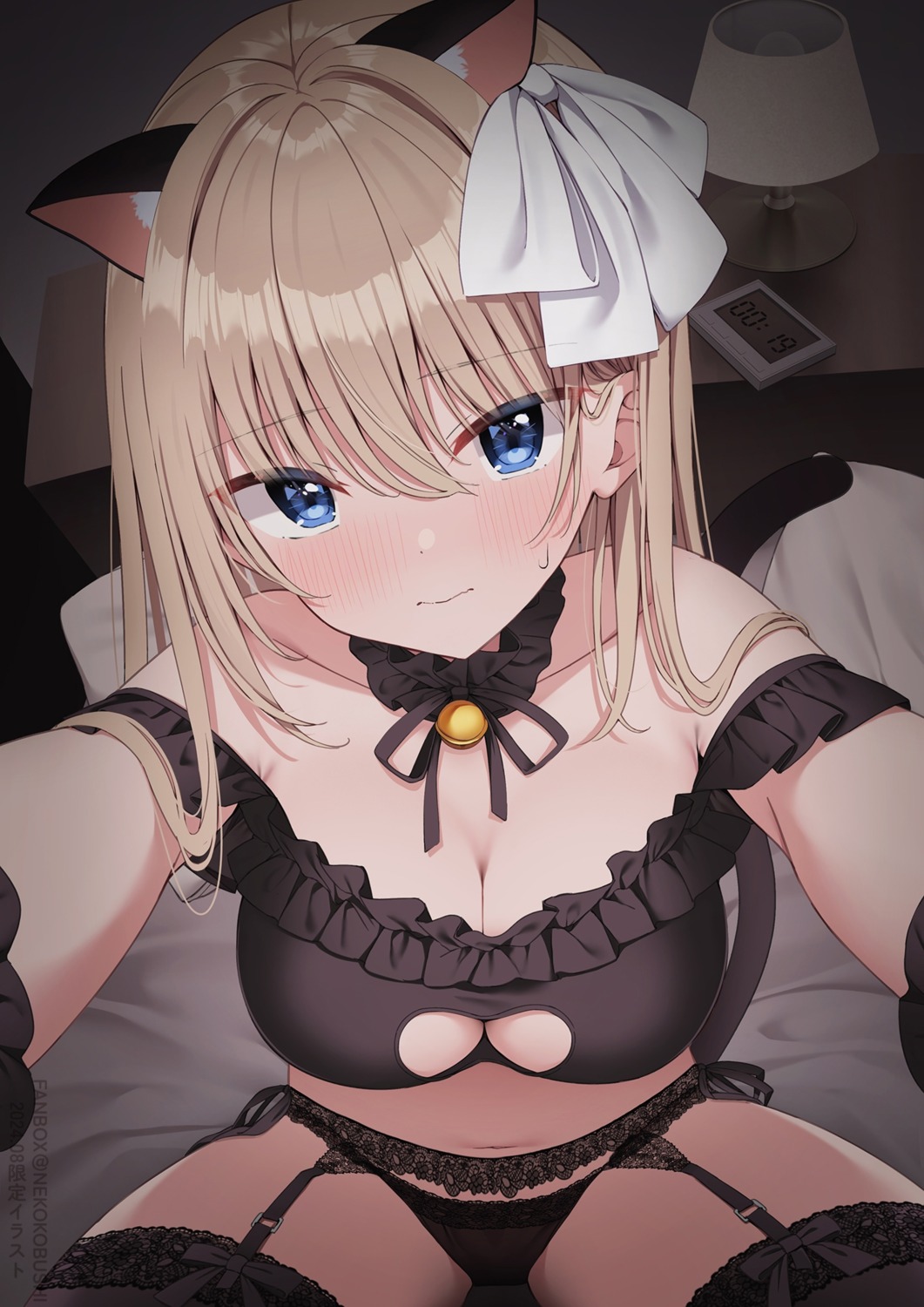 animal_ears bra garter_belt nekokobushi nekomimi pantsu stockings string_panties tail thighhighs