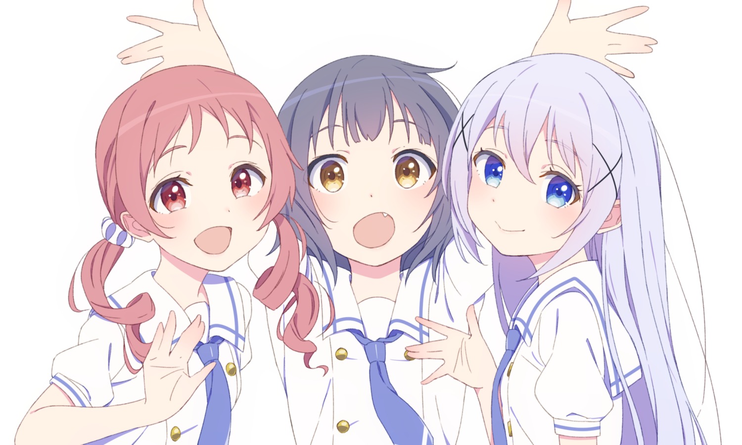 gochuumon_wa_usagi_desu_ka? jouga_maya kafuu_chino natsu_megumi natuich seifuku