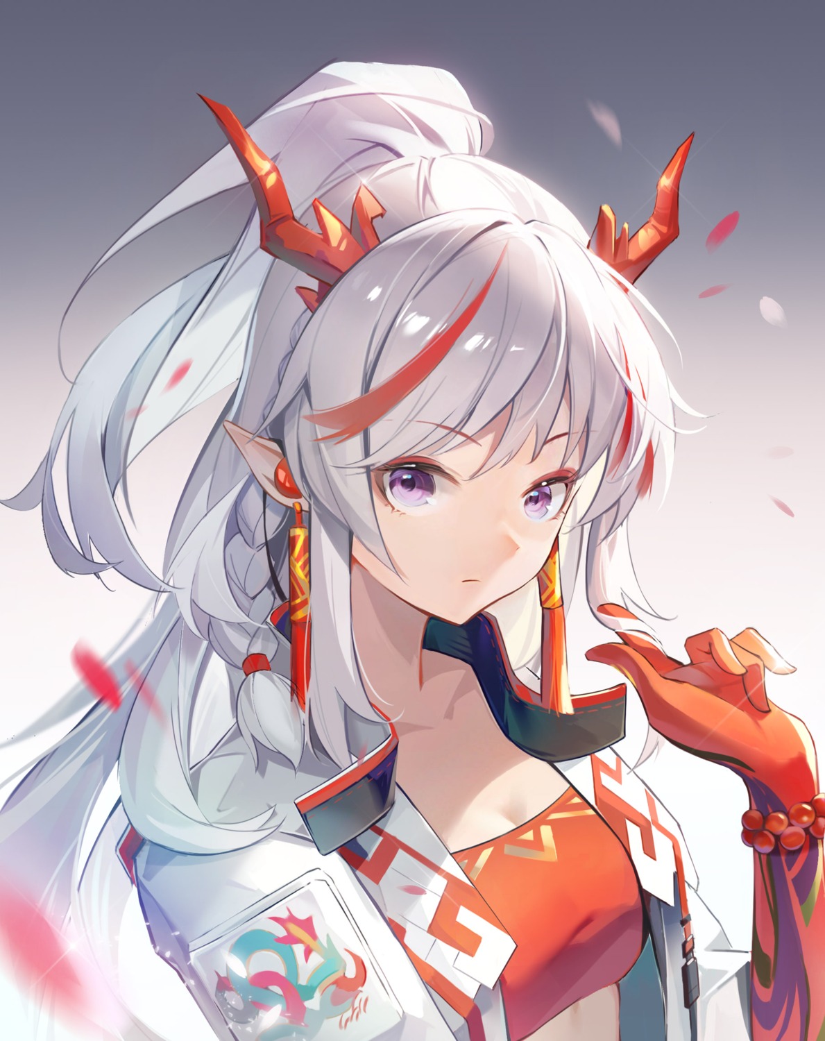 arknights horns nian_(arknights) pointy_ears uza