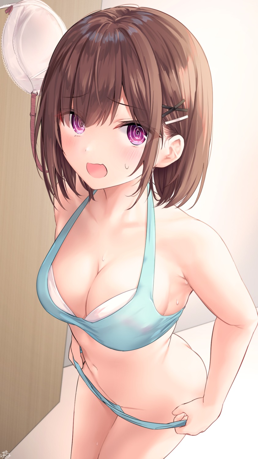 bikini osananajimi-chan_(ramchi) panty_pull ramchi swimsuits undressing