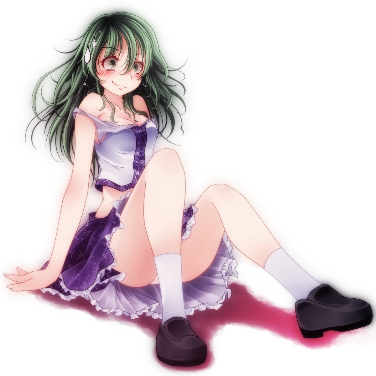 cleavage kochiya_sanae no_bra pantsu s-syogo touhou