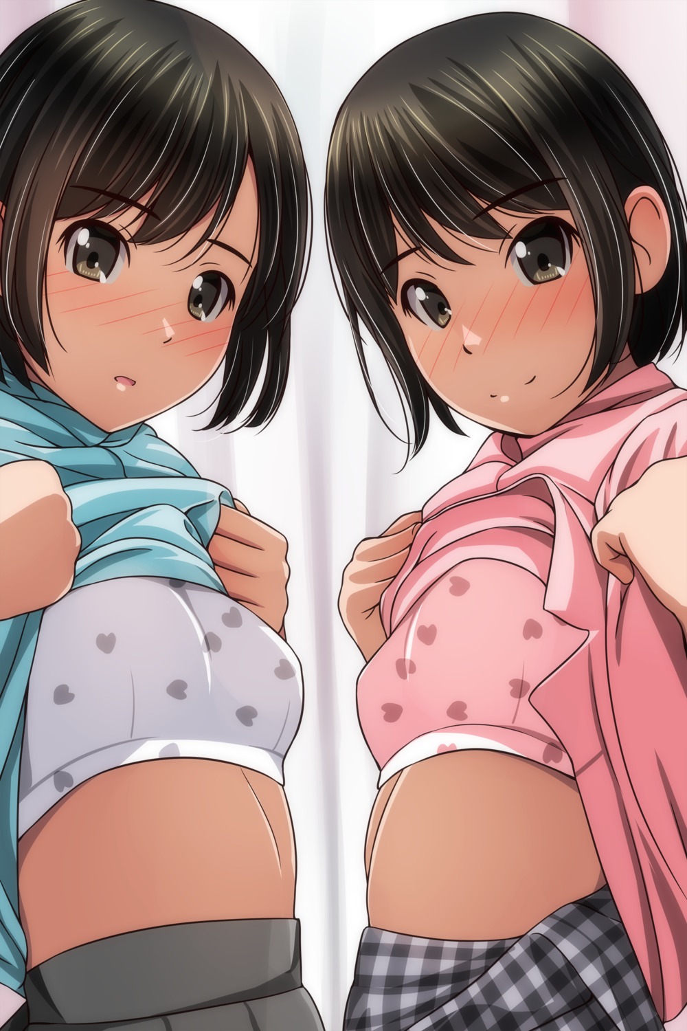 bra loli matsunaga_kouyou shirt_lift undressing