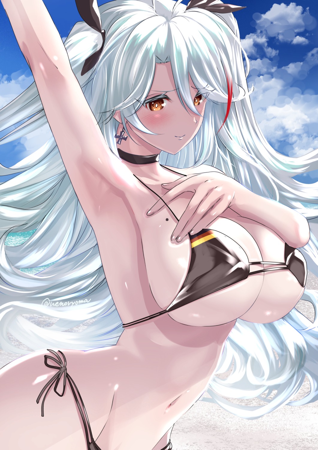 azur_lane bikini prinz_eugen_(azur_lane) swimsuits uenoryoma