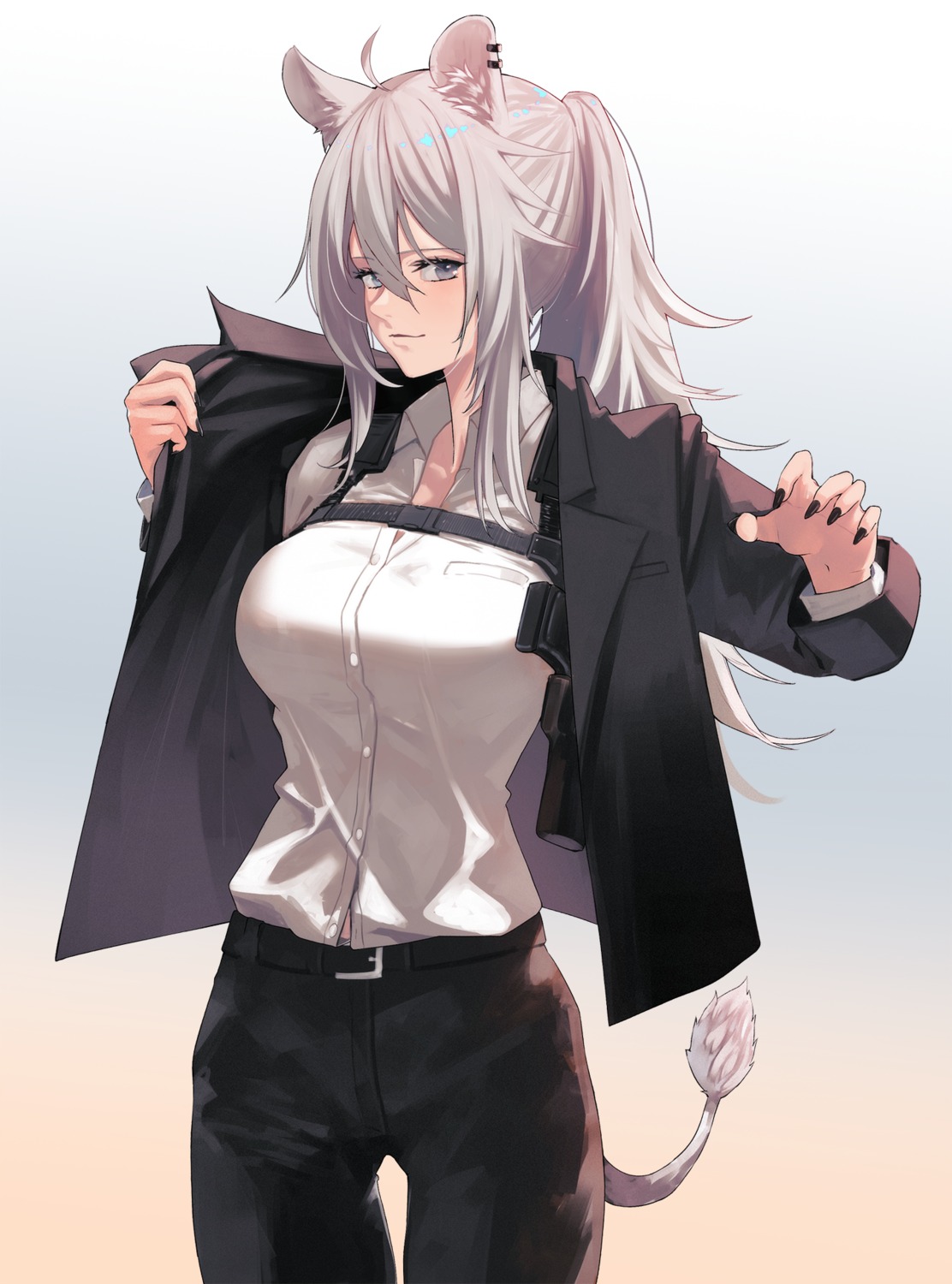 animal_ears bishi_(bishi) business_suit hololive shishiro_botan tail undressing