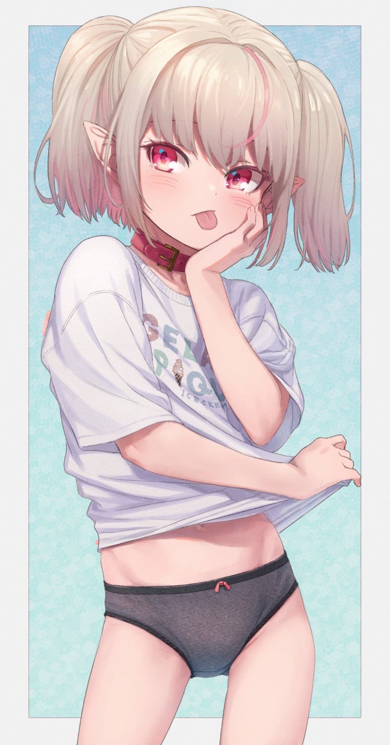 loli makaino_ririmu nijisanji nijisanji_gamers pantsu pointy_ears sabamen shirt_lift undressing