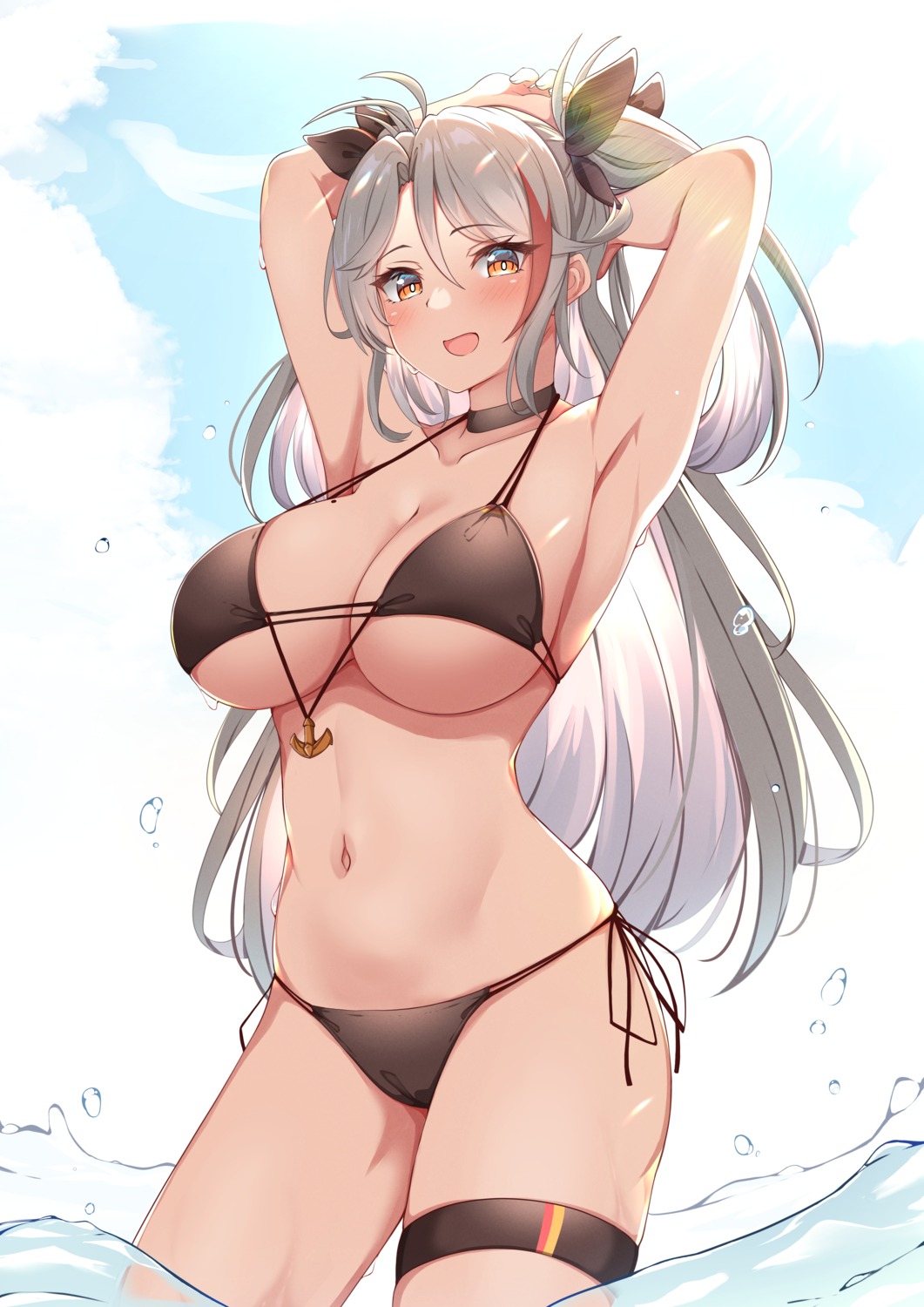 azur_lane bikini moyoron prinz_eugen_(azur_lane) swimsuits