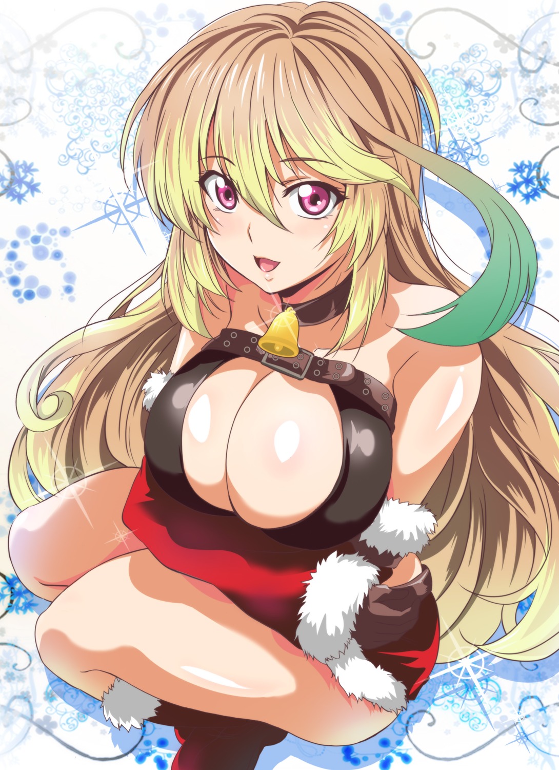 breast_hold christmas cleavage milla_maxwell no_bra tales_of tales_of_xillia washizuka_shou