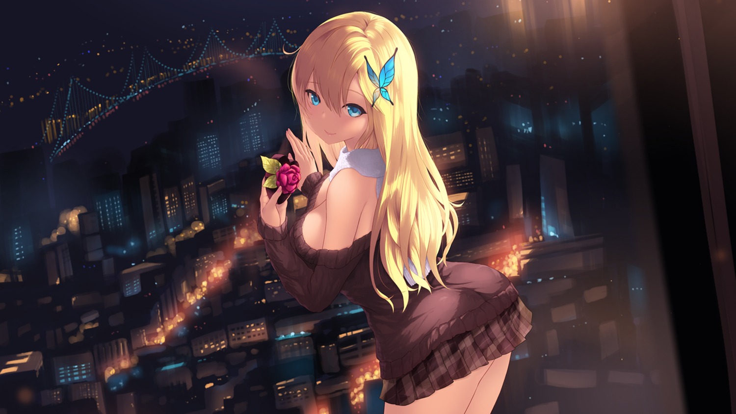 ass boku_wa_tomodachi_ga_sukunai cait cleavage kashiwazaki_sena sweater valentine wallpaper