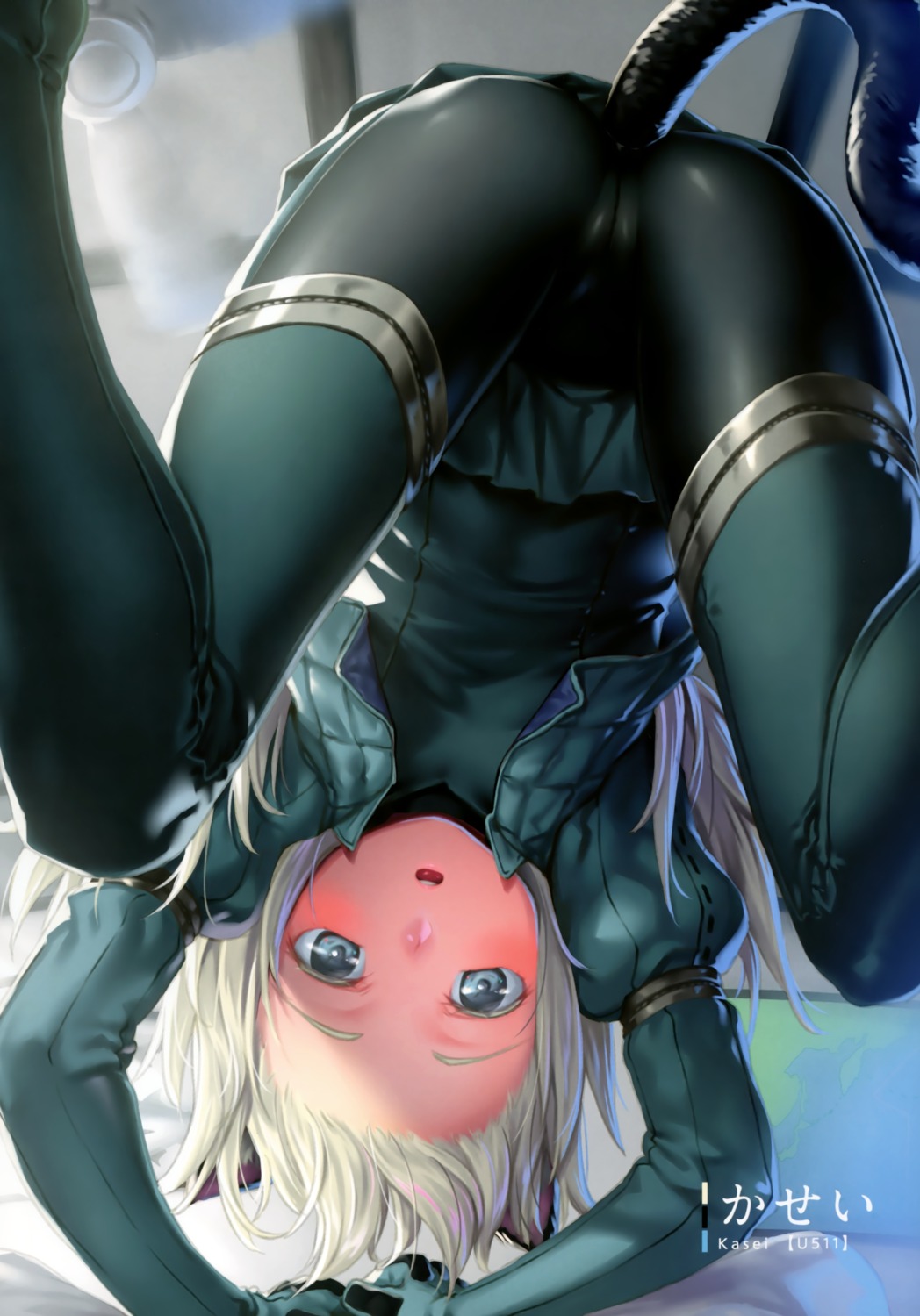 anal animal_ears ass bodysuit cameltoe kantai_collection kasei tail u-511