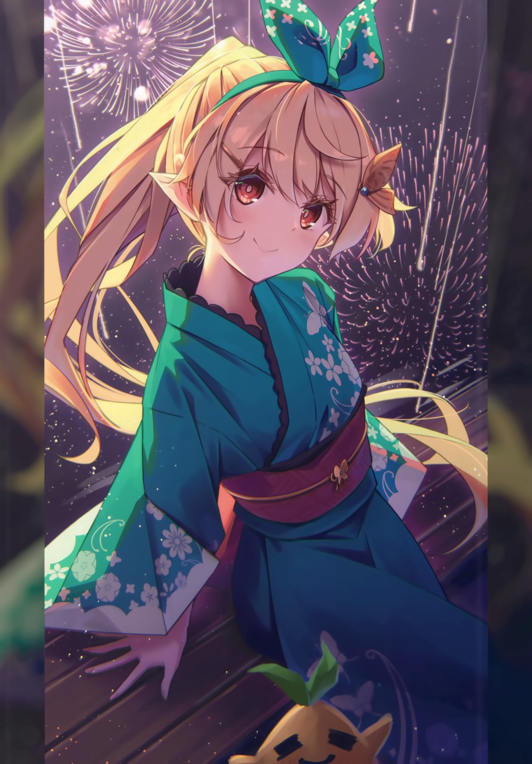 777-arts nablack nijisanji nijisanji_en pointy_ears pomu_rainpuff yukata