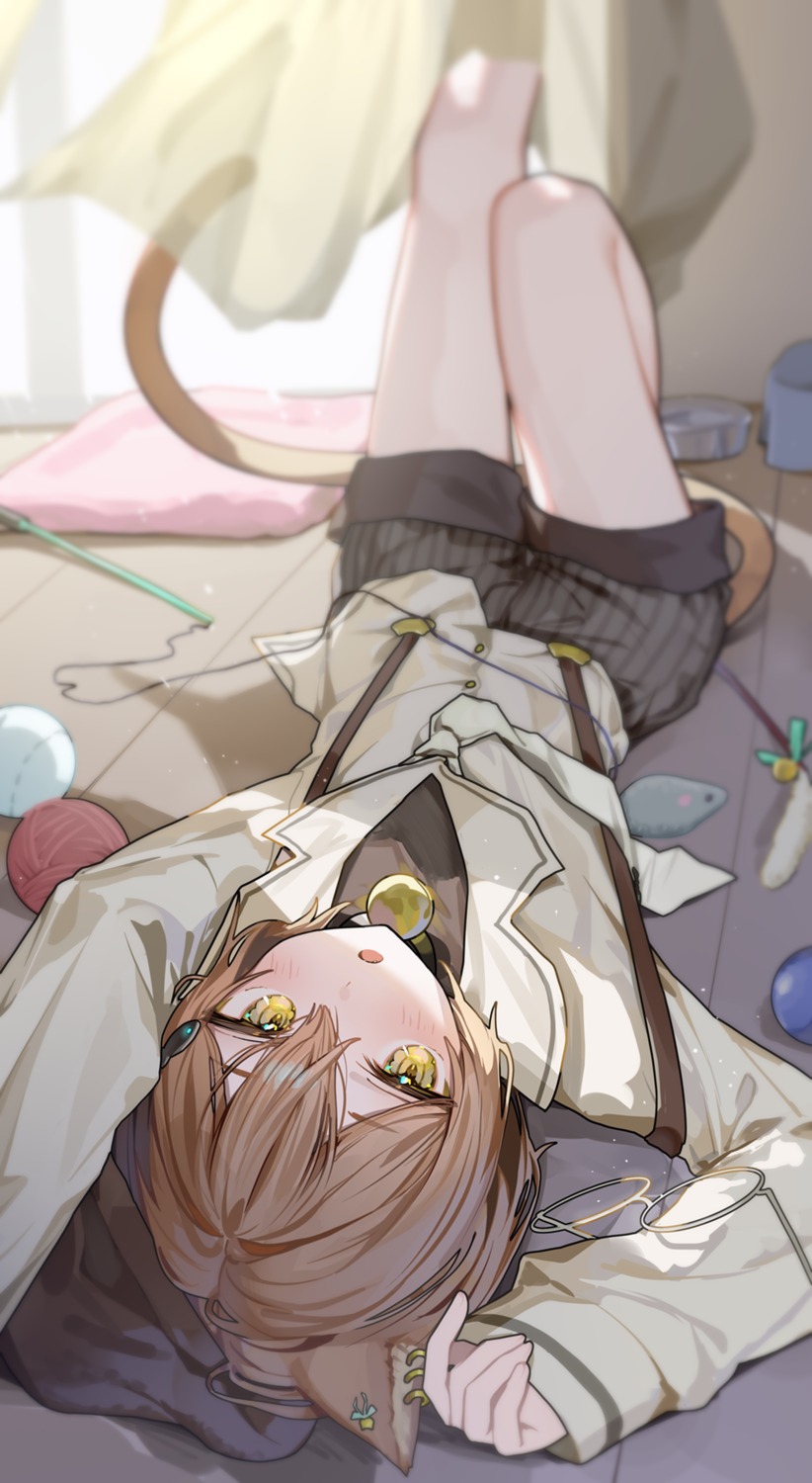 animal_ears megane nekomimi ningen_mame tail