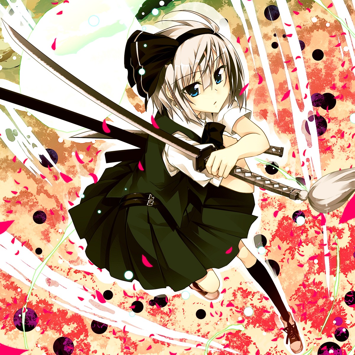 konpaku_youmu sazanami_mio sword touhou