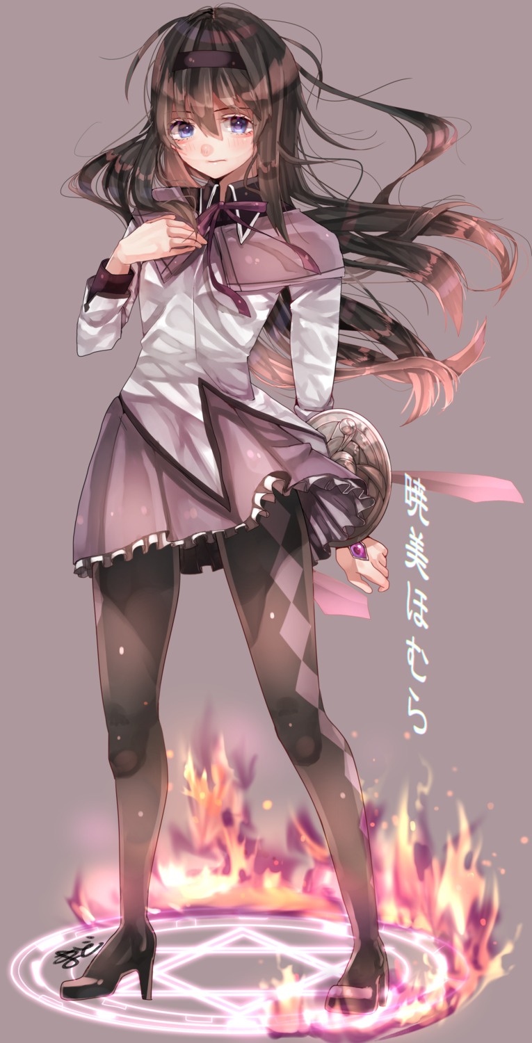 akemi_homura heels mado pantyhose puella_magi_madoka_magica