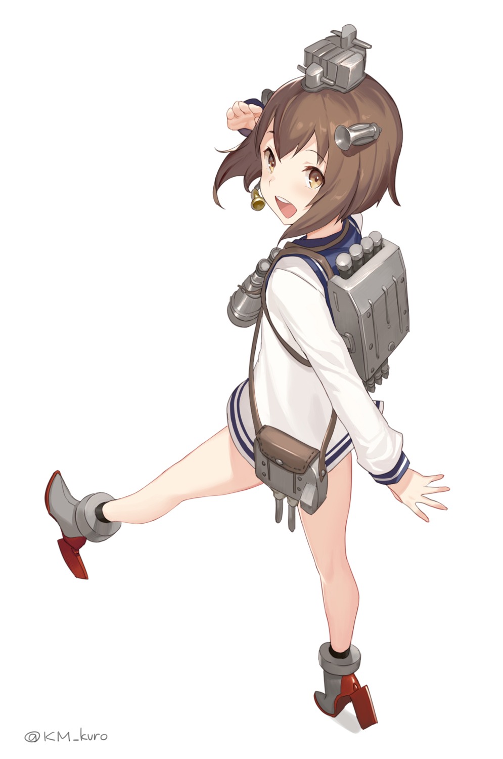 heels kantai_collection km_yama seifuku yukikaze_(kancolle)