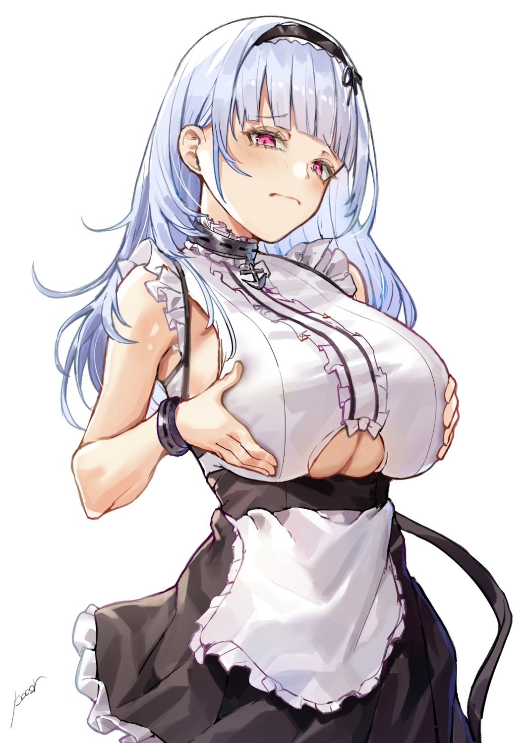 azur_lane breast_hold dido_(azur_lane) maid pooor