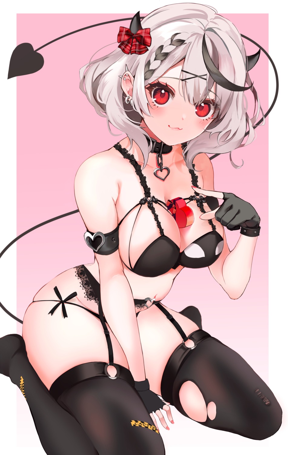 aya02ka bra hololive lingerie pantsu sakamata_chloe stockings tail thighhighs