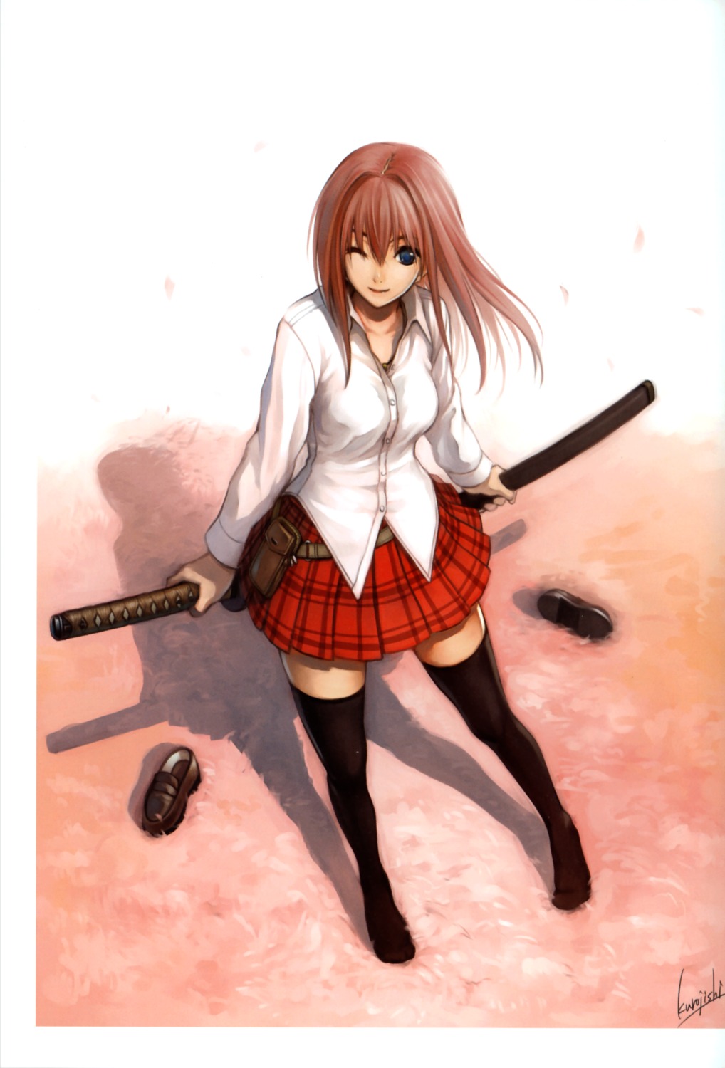 kurojishi seifuku sword thighhighs