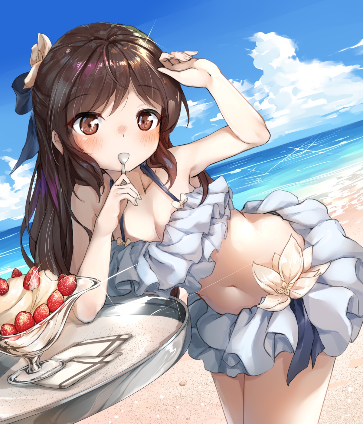 cleavage hansallin swimsuits tachibana_arisu the_idolm@ster the_idolm@ster_cinderella_girls the_idolm@ster_cinderella_girls_u149