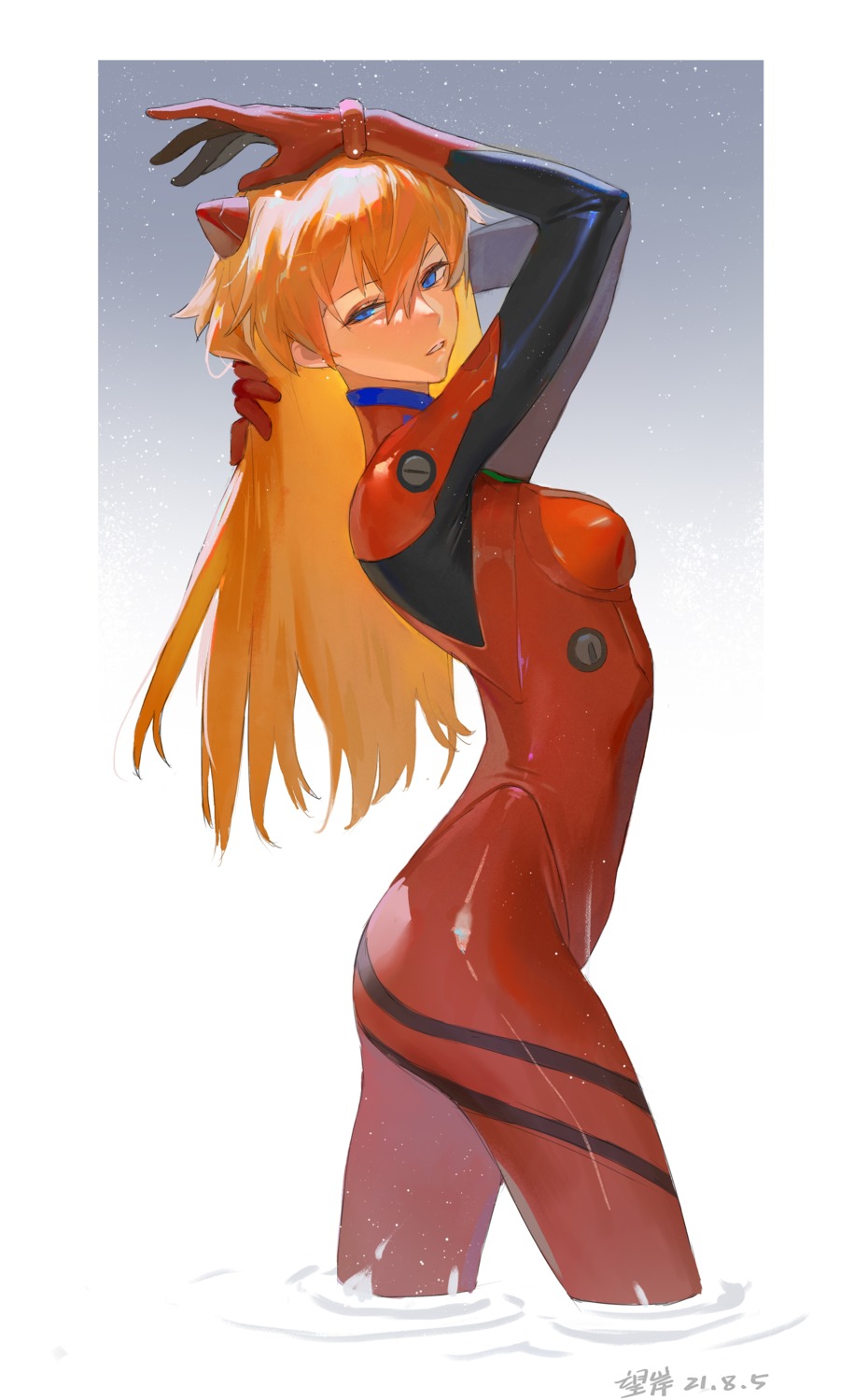 bodysuit neon_genesis_evangelion souryuu_asuka_langley wangan wet